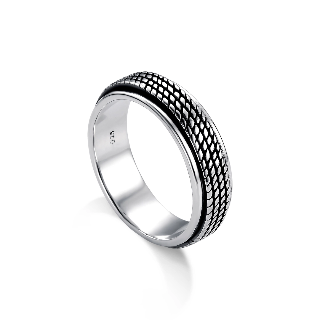 Anel Masculino Spinner com Trabalhado