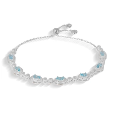 Pulseira Blend Collection Oval Com Zircônias Topázio e Cristal