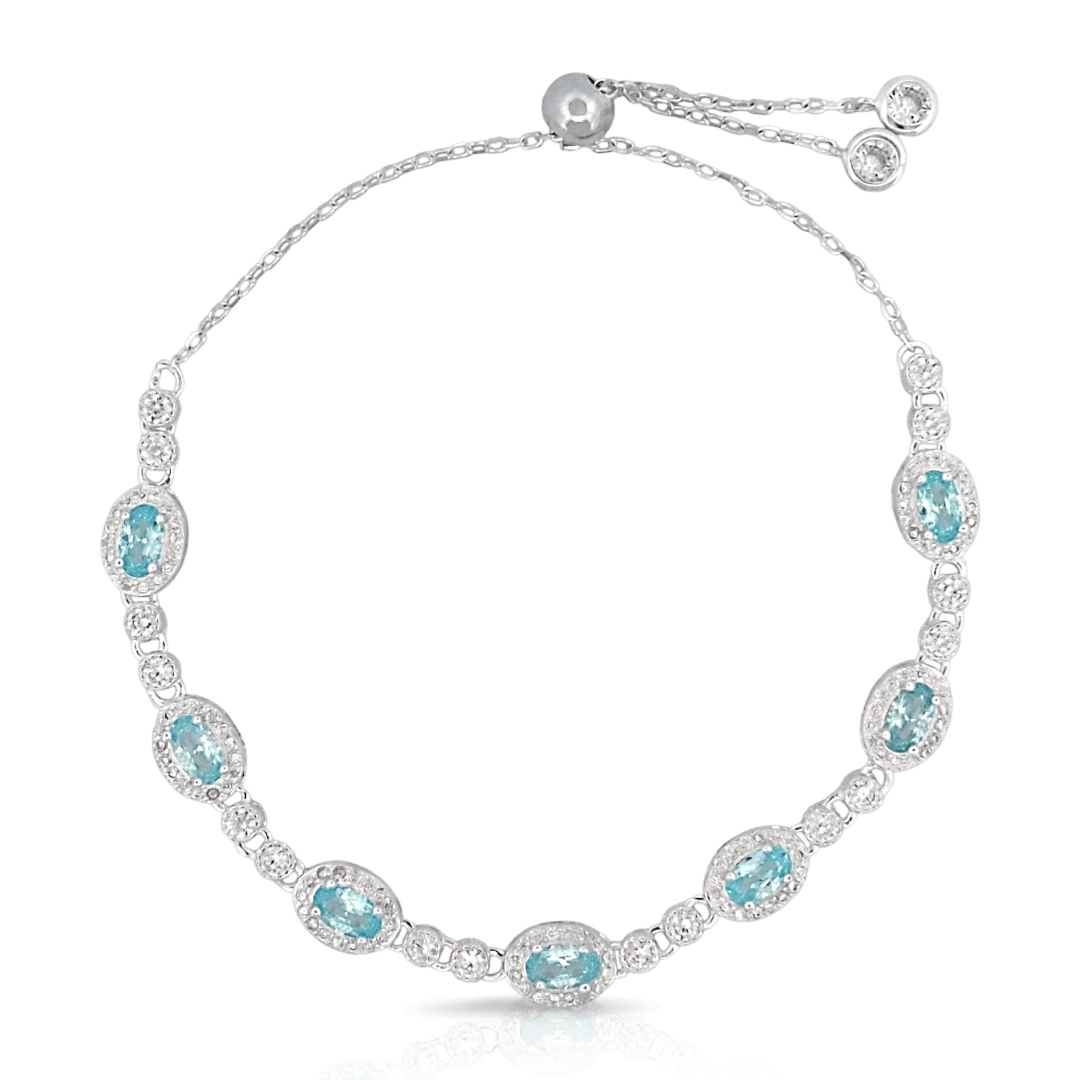 Pulseira Blend Collection Oval Com Zircônias Topázio e Cristal