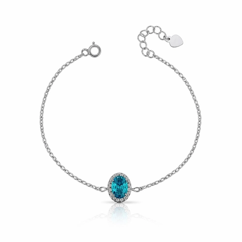Pulseira Blend Collection Oval com Zircônias Cristal e Topázio