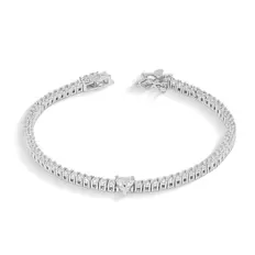 Pulseira Blend Collection Riviera com Coração em Zircônia Cristal