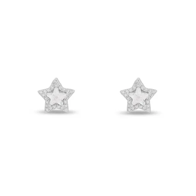 Brinco Top Estrela com Zircônia Cristal