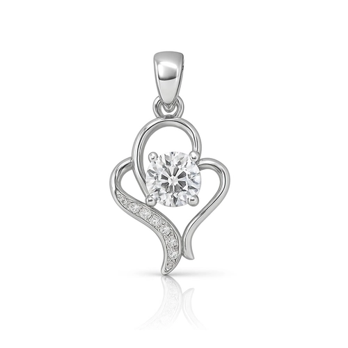 Pingente Espelhado Vazado Cravejado com Zirconias Cristal