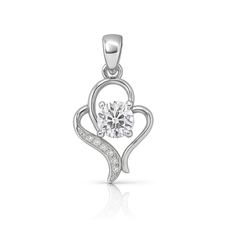 Pingente Espelhado Vazado Cravejado com Zirconias Cristal
