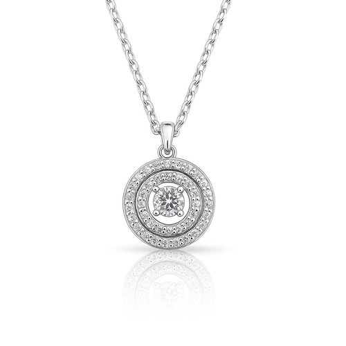 Gargantilha Halo em Prata 925 com Zircônias Cristal - Blend Collection