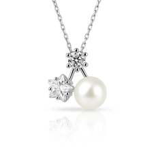 Colar Prata 925 com Pérola e Zircônias – Blend Collection