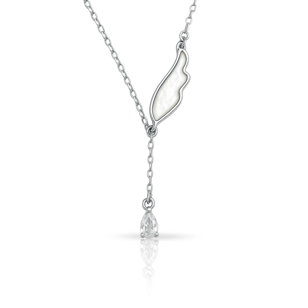 Gargantilha Asa com Madrepérola em Prata 925 e Zircônia – Blend Collection
