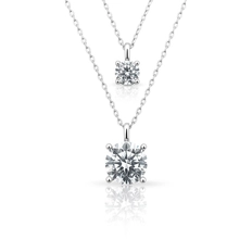 Gargantilha Dupla Prata 925 com Zircônias Cristal – Blend Collection