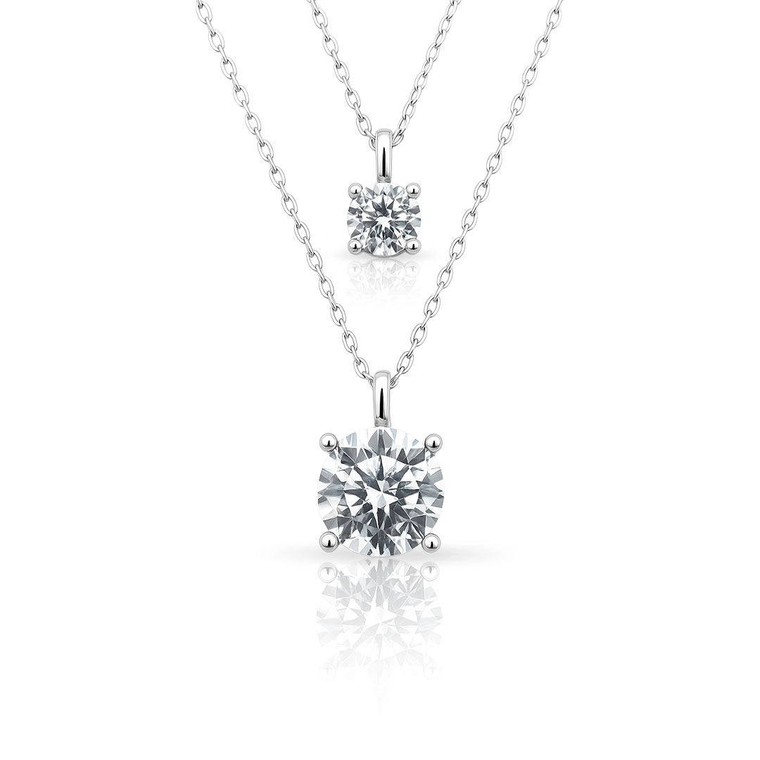 Gargantilha Dupla Prata 925 com Zircônias Cristal – Blend Collection