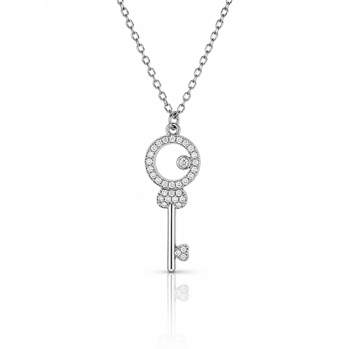 Gargantilha Blend Collection Chave com Zircônias Cristal