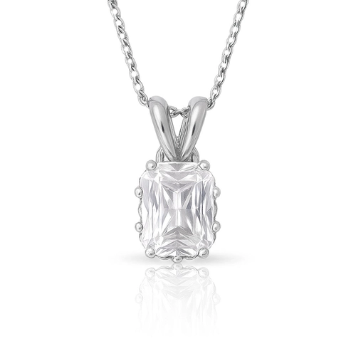 Gargantilha de Prata 925 com Zircônia Cristal Oval