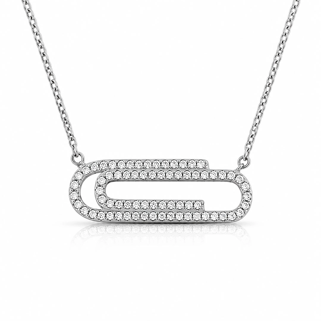 Gargantilha Blend Collection Clips com Zircônias Cristal