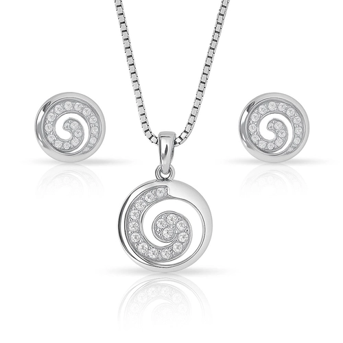 Conjunto Caracol com Zircônias Cristal