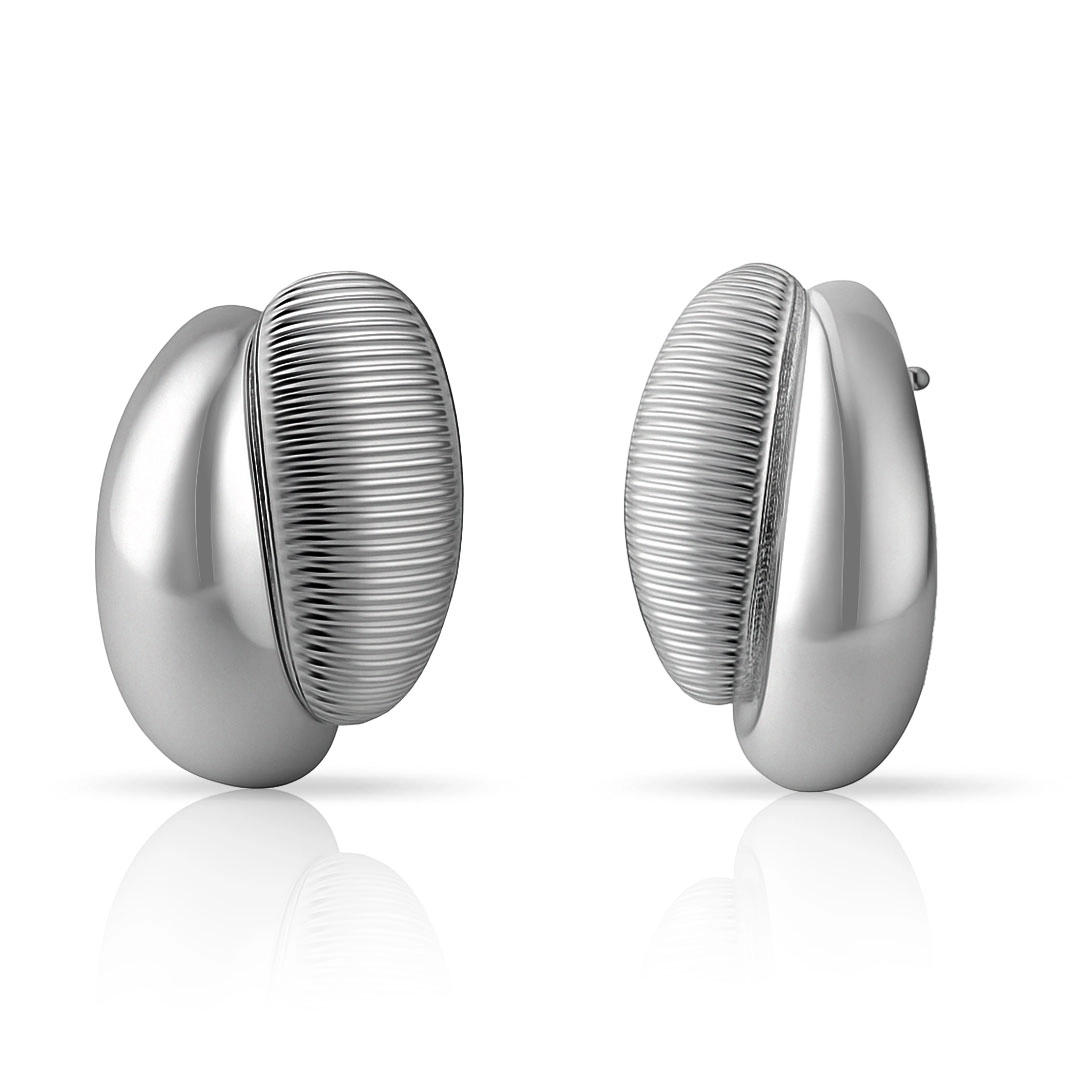 Brinco Duo Texturas - Steel Woman