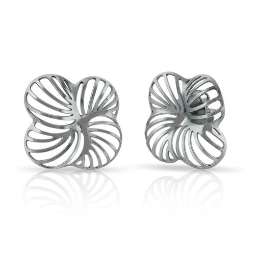 Brinco Top Flor Trabalhada - Steel Woman