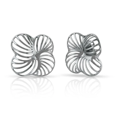 Brinco Top Flor Trabalhada - Steel Woman