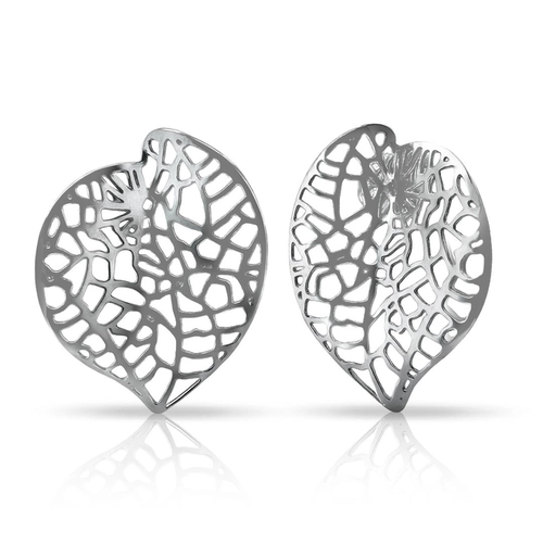 Brinco Folha Trabalhada - Steel Woman