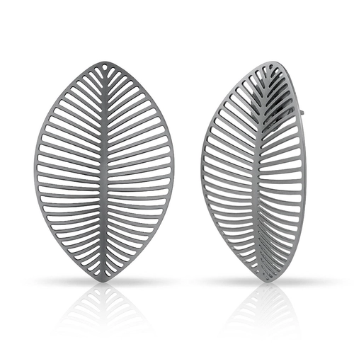 Brinco de Aço Folha Vazada - Steel Woman