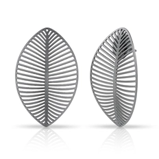 Brinco de Aço Folha Vazada - Steel Woman