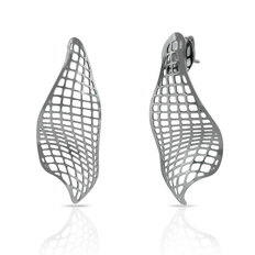 Brinco Folha Estilizada - Steel Woman
