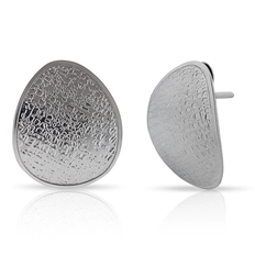 Brinco Top Gota Abaulada Texturizada - Steel Woman