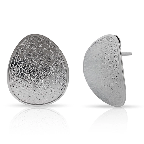Brinco de Aço Top Gota Abaulada Texturizada - Steel Woman
