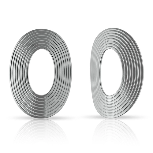 Brinco Oval Vazado - Steel Woman