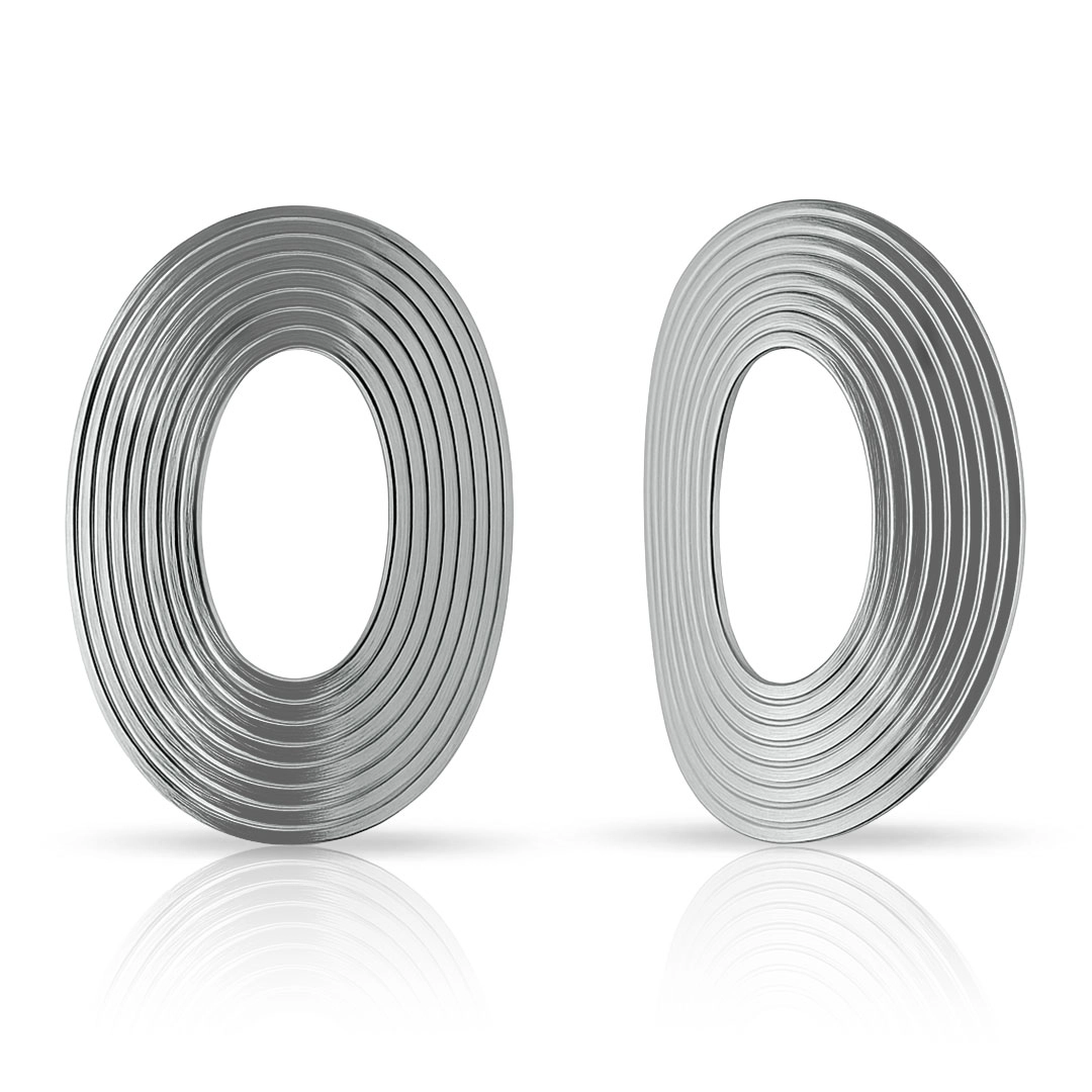 Brinco Oval Vazado - Steel Woman