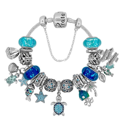 Pulseira de Prata 925 Encantos do Mar Linha Presents