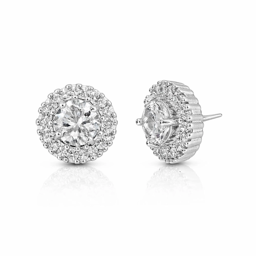 Brinco Top Trabalhado com Zircônias Cristal Cravejadas