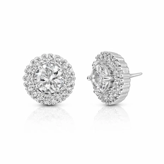 Brinco Top Trabalhado com Zircônias Cristal Cravejadas