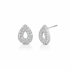 Brinco Top Gota Vazada Com Zircônias Cristal