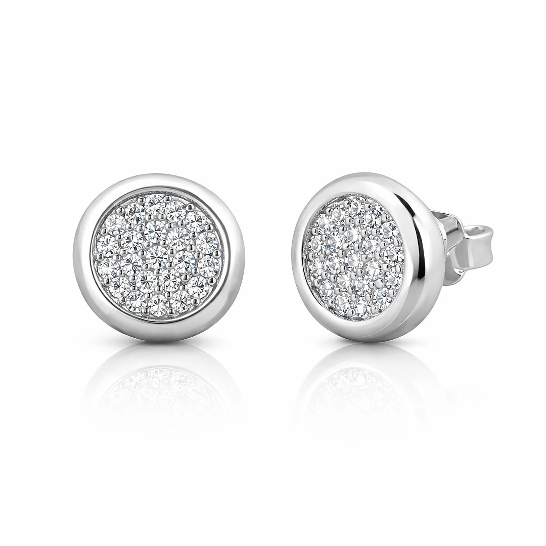 Brinco Top Redondo com Zircônia Cristal