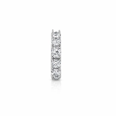 Brinco Ear Cuff Argola Cravejada com Zircônias Cristal (Unidade)
