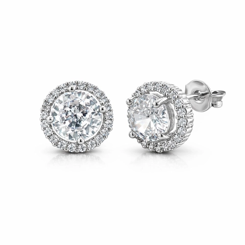 Brinco Top com Zircônia Cristal Cravejada M