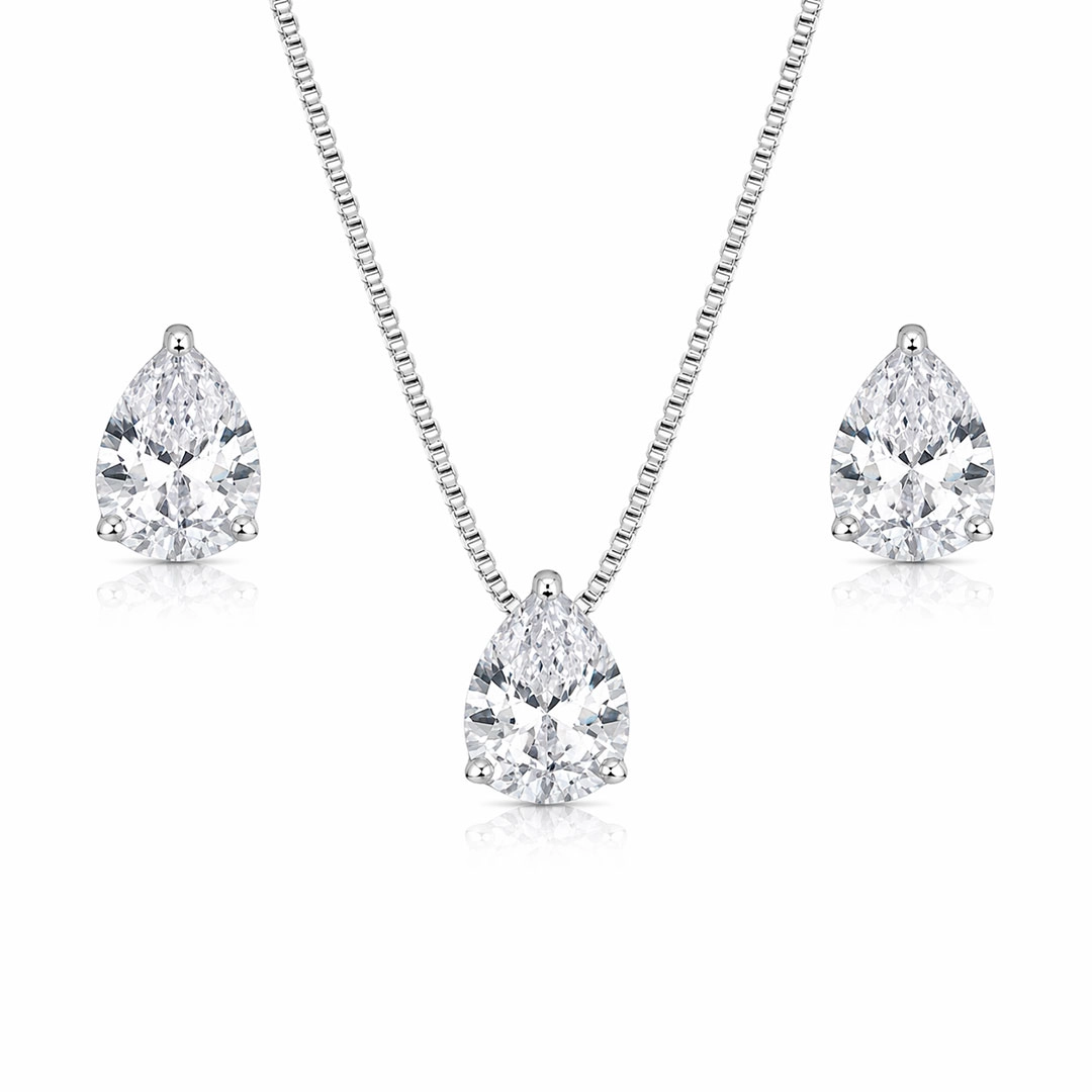 Conjunto Gota de Zircônia Cristal