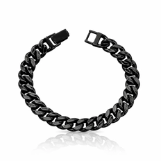 Pulseira Gourmette com Acabamento em Carbono