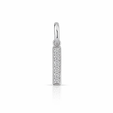 Pingente Letra I Com Zircônia Cristal
