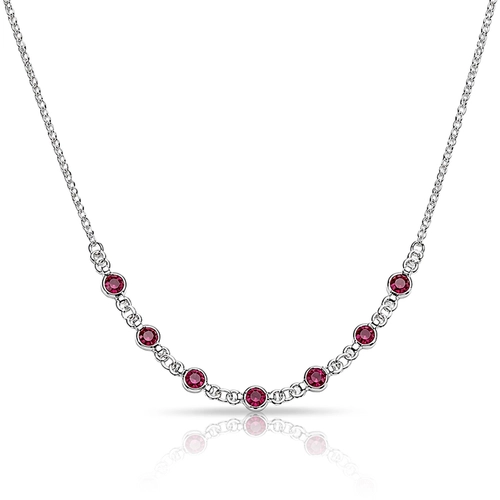 Gargantilha Tal Mãe, Tal Filha com Zircônias Rosa 41 cm
