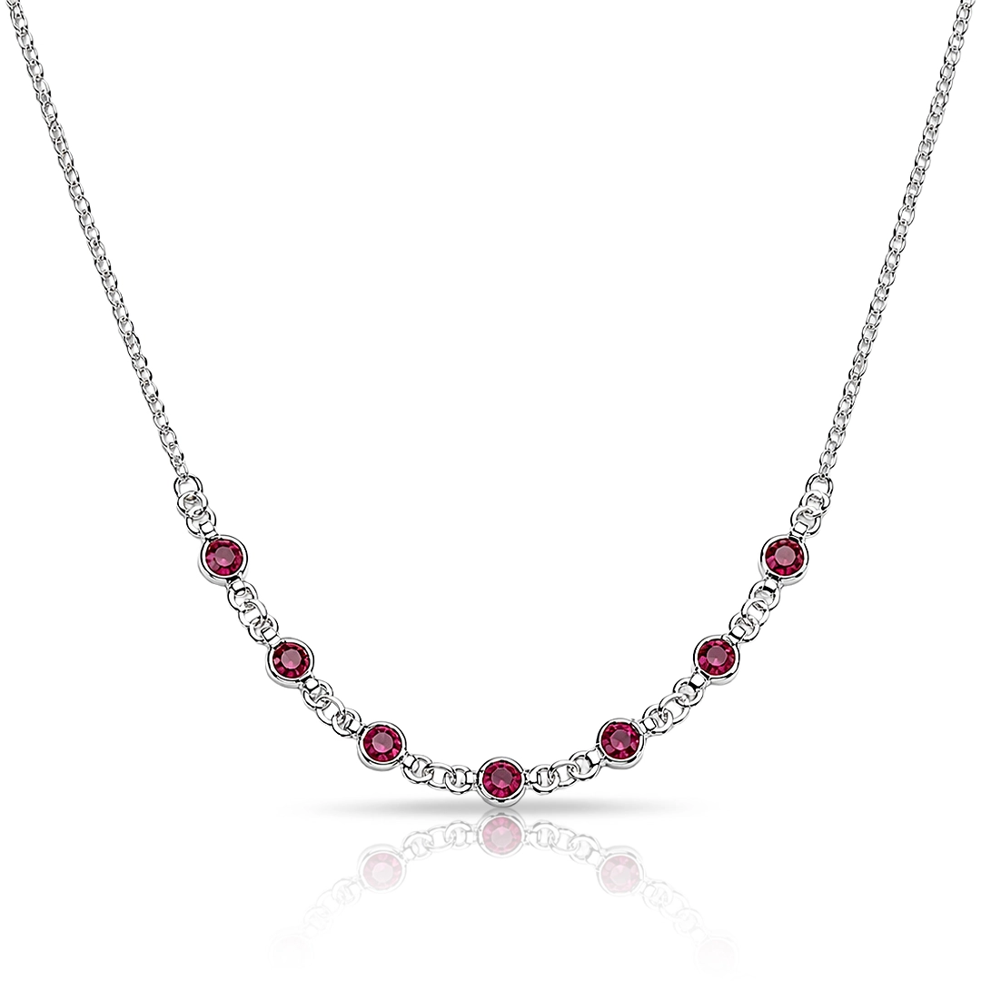 Gargantilha Tal Mãe, Tal Filha com Zircônias Rosa 41 cm