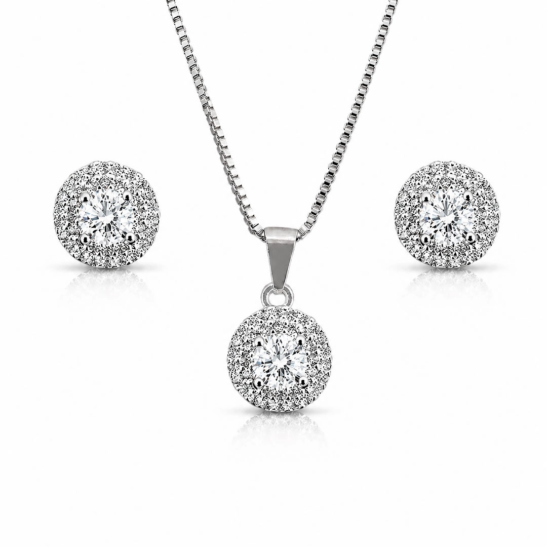Conjunto Redondo de Zircônias Cristal