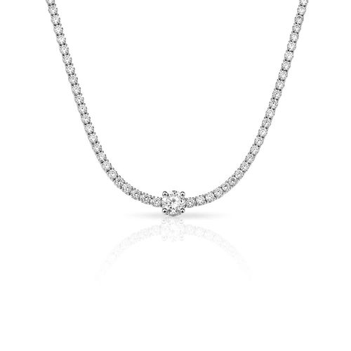 Gargantilha Choker Riviera em Zircônias Cristal