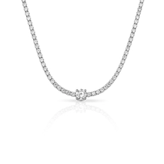 Gargantilha Choker Riviera em Zircônias Cristal