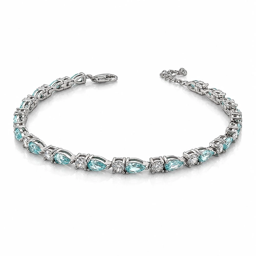 Pulseira Blend Collection com Zircônias Cristal e Gota em Zircônia Topázio