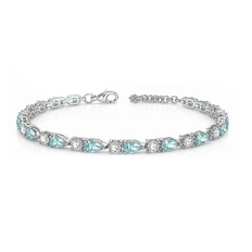 Pulseira Blend Collection com Zircônias Cristal e Gota em Zircônia Topázio