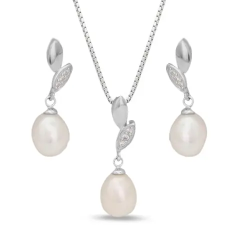 Conjunto Navete com Pérola Biwa