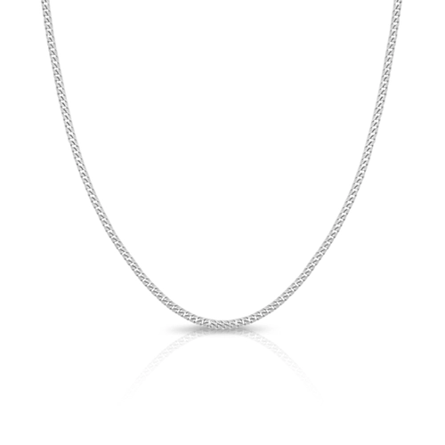 Corrente Gourmette Fina Diamantada 40 cm