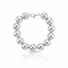 Pulseira de Esferas Espelhadas 12mm