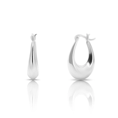 Brinco Argola Oval Oca Espelhada