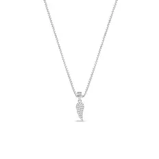 Gargantilha de Prata Asa com Zircônias Cristal